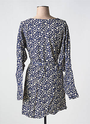 Robe courte manches longues manches longues bleu BIZANCE femme
