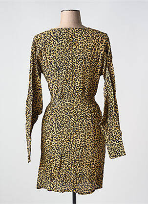 Robe courte manches longues manches longues beige BIZANCE femme