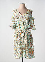 Robe mi-longue vert ICHI pour femme seconde vue