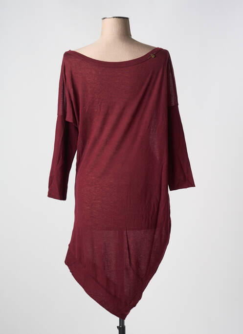 Robe pull coupe cintrée manches 3/4 rouge COP COPINE femme