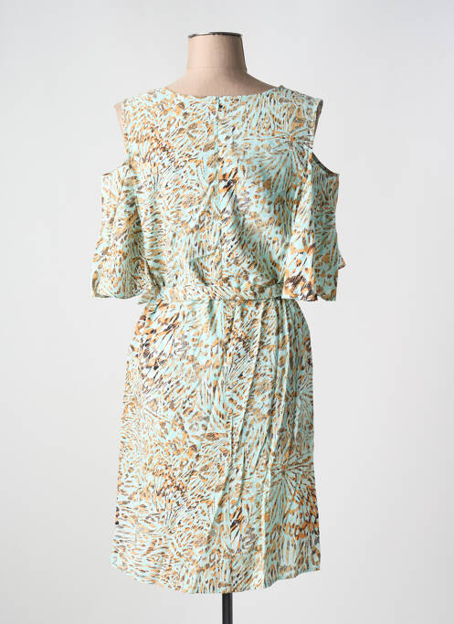 Robe mi-longue vert ICHI pour femme