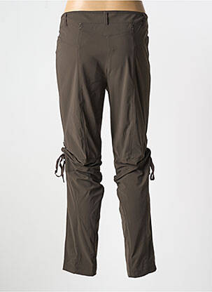Pantalon slim stretch taille normale marron 3322 femme