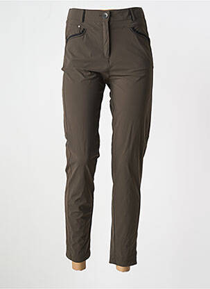 Pantalon slim stretch taille normale marron INNATE femme