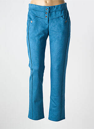 Pantalon slim taille élastique taille normale bleu LI Q femme