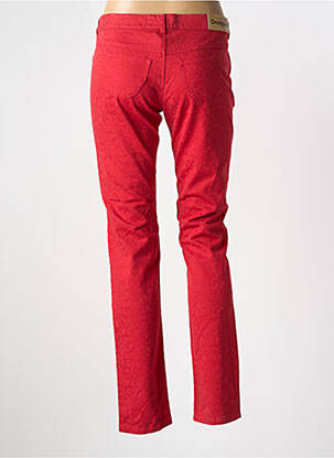 Pantalon slim tissage popeline taille normale rouge DESIGUAL femme