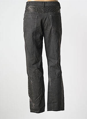 Pantalon droit fermeture zippée sous rabat boutonné taille normale marron ET COMPAGNIE femme