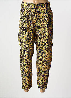 Pantalon large coupe fluide taille normale marron BIZANCE femme