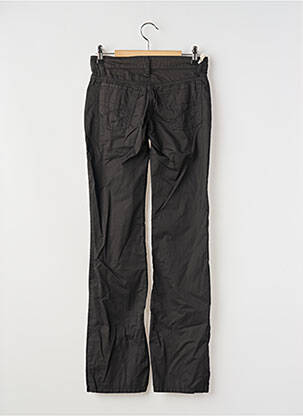 Pantalon droit tissage popeline taille normale noir FREESOUL femme