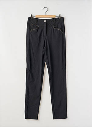 Pantalon slim stretch taille normale noir 3322 femme