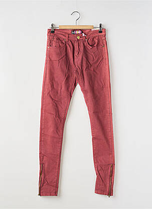 Pantalon slim taille basse taille basse rouge ALCOTT femme