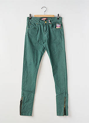Pantalon slim taille basse taille basse vert ALCOTT femme