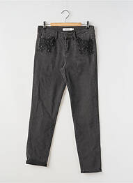 Jeans coupe slim taille basse taille basse gris NAF NAF femme