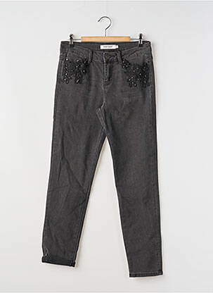 Jeans coupe slim taille basse taille basse gris NAF NAF femme