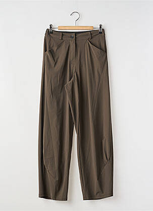 Pantalon droit stretch taille normale marron 3322 femme
