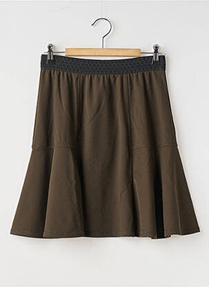 Jupe courte coupe évasée marron 3322 femme