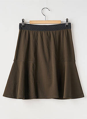 Jupe courte coupe évasée marron 3322 femme