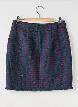 Jupe courte tissage tweed bleu NAF NAF femme