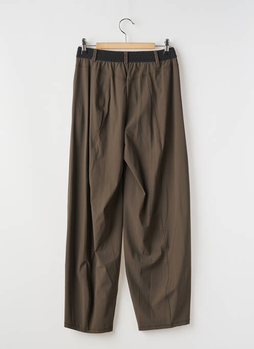 Pantalon droit stretch taille normale marron 3322 femme