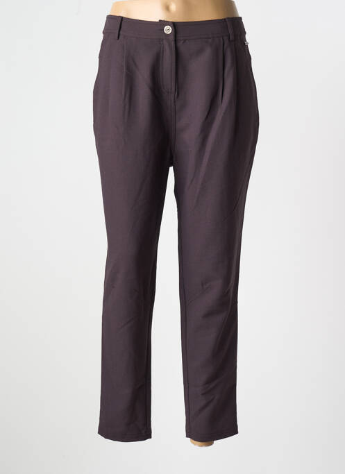 Pantalon droit marron R867 pour femme