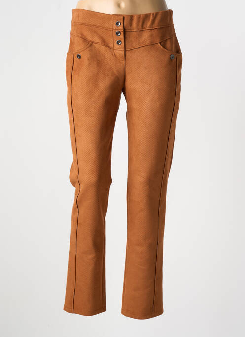 Pantalon slim marron LI Q pour femme