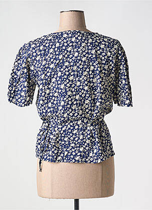 T-shirt coupe droite manches courtes bleu BIZANCE femme