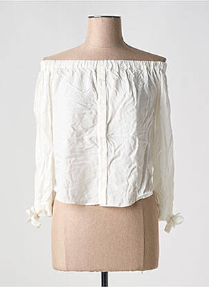 Blouse manches longues manches longues blanc NAF NAF femme