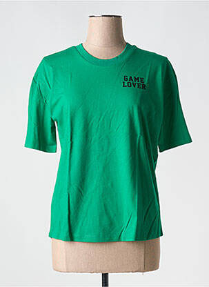T-shirt coupe droite manches courtes vert BIZANCE femme