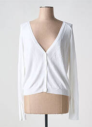 Gilet manches longues coupe cintrée blanc COP COPINE femme