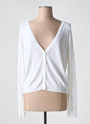 Gilet manches longues coupe cintrée blanc COP COPINE femme