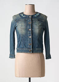 Veste casual col rond bleu SISLEY femme