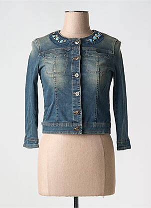 Veste casual col rond bleu SISLEY femme