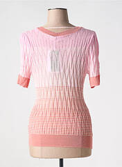 Gilet manches courtes rose ICHI pour femme seconde vue