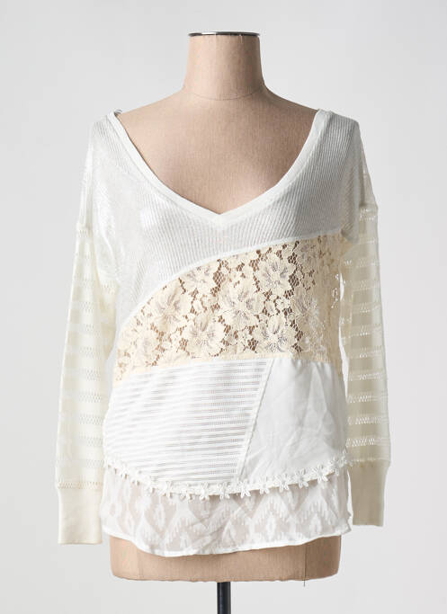 Top blanc DESIGUAL pour femme