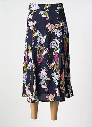 Jupe longue tissage crêpe bleu BIZANCE femme