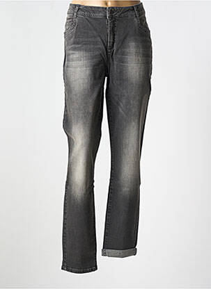 Jeans coupe slim stretch taille normale gris GINA LAURA femme