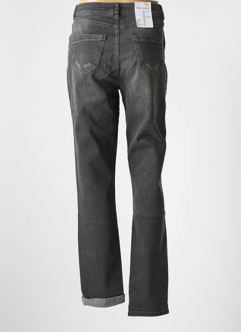 Jeans coupe slim stretch taille normale gris GINA LAURA femme