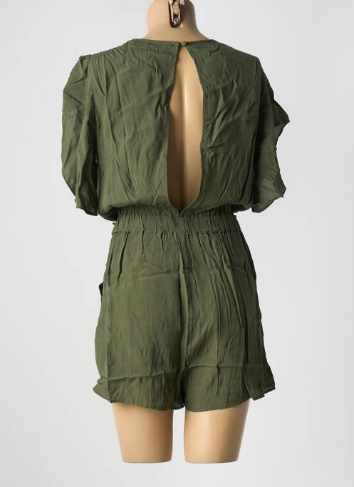 Combishort fermeture boutonnée au dos manches courtes vert NAF NAF femme