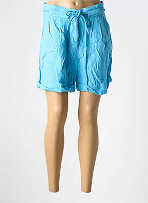 Bermuda coupe droite bleu LILI & CAROLINE femme