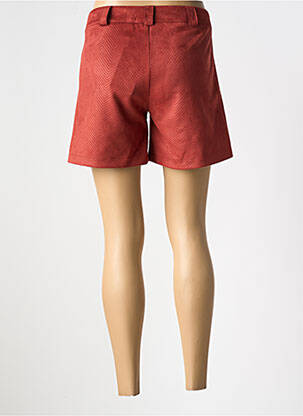 Short fermeture zippée sous rabat boutonné taille normale rouge LILI & CAROLINE femme
