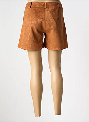 Short fermeture zippée sous rabat boutonné taille normale marron LILI & CAROLINE femme
