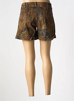 Short fermeture zippée sous rabat boutonné taille normale marron LILI & CAROLINE femme