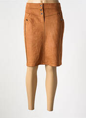 Jupe mi-longue marron LILI & CAROLINE pour femme seconde vue