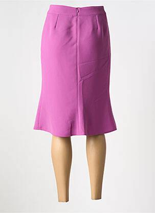 Jupe mi-longue coupe droite évasée sur le bas violet FELIPE VARELA femme