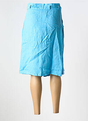 Jupe mi-longue coupe droite bleu LILI & CAROLINE femme