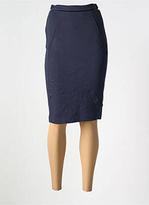 Jupe mi-longue stretch bleu ONE STEP femme