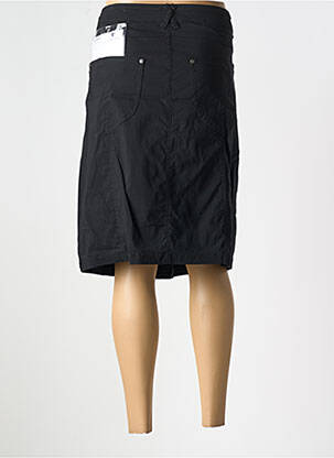 Jupe short fermeture zippée sous rabat boutonné noir ZHENZI femme