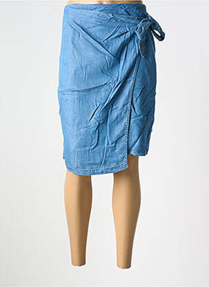 Jupe mi-longue stretch bleu ONE STEP femme