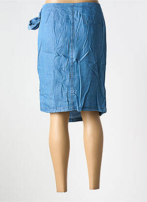 Jupe mi-longue stretch bleu ONE STEP femme