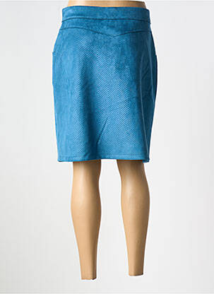 Jupe mi-longue stretch bleu LILI & CAROLINE femme