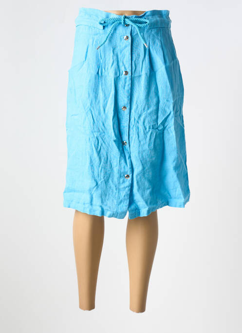 Jupe mi-longue bleu LILI & CAROLINE pour femme